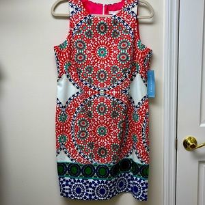 NWT London Times Sleeveless Sheath Summer Dress; size 10